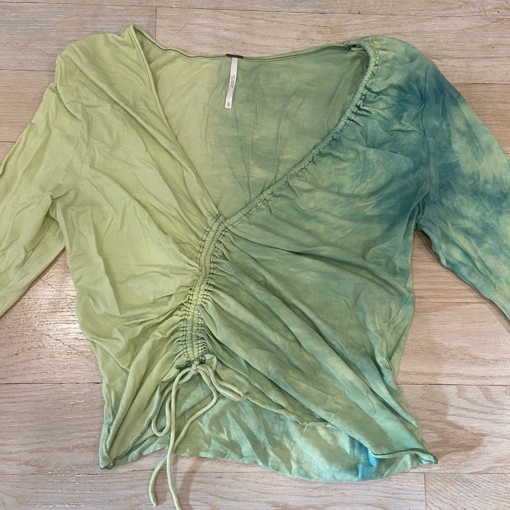 Free People Tie Dye Asymmetrical Top